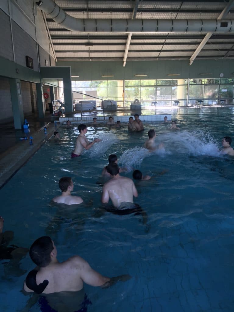 Group hydrotherapy session